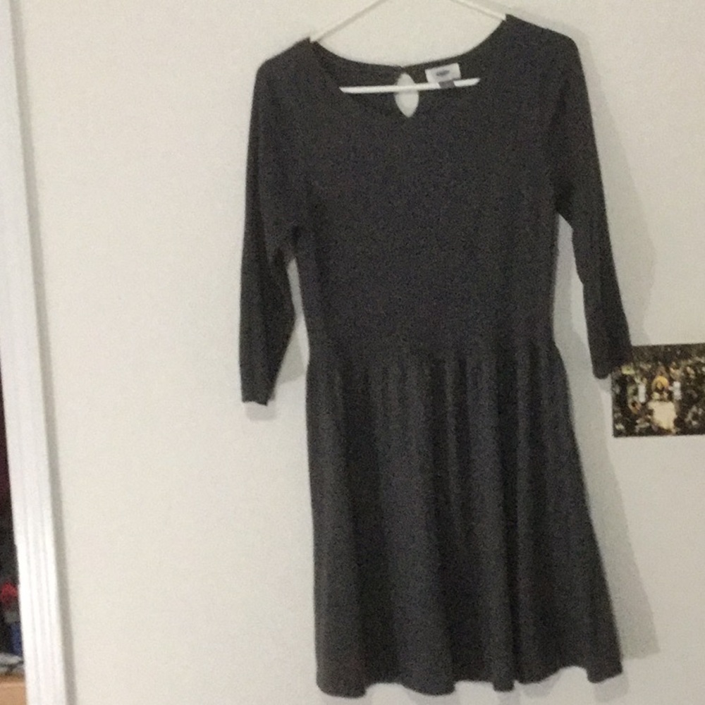 Old Navy charcoal grey sweater dress.